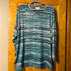 Christopher and Banks High Low, Long Sleeve, Tunic Top in a 2X